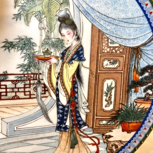 1987 Imperial Jingdezhen Porcelain- Beauties of the Red Mansion Collectors Plate - Picture 5 of 10